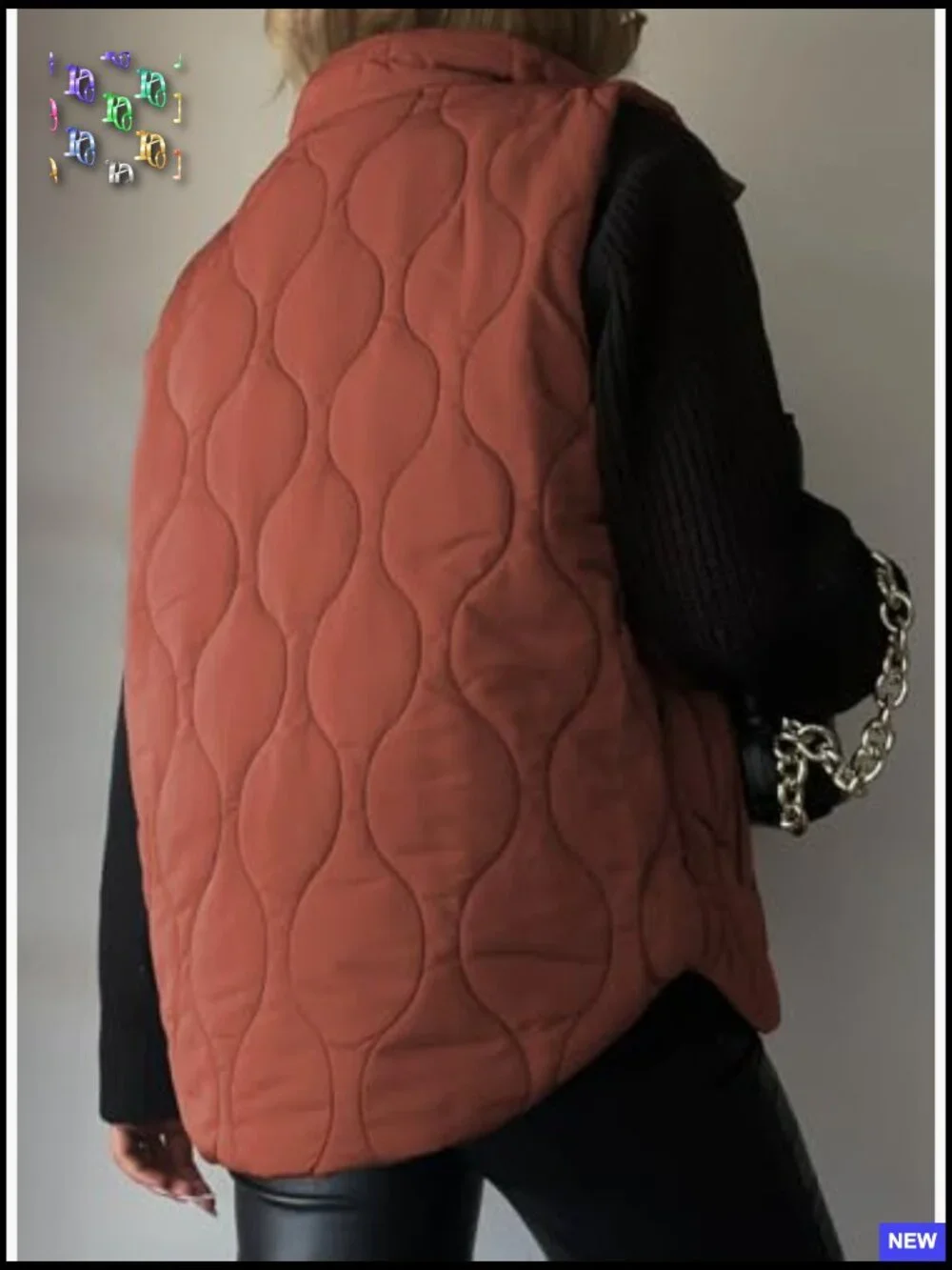 Cropped Puffer Vest Lightweight Quilted Stand Collar Sleeveless Jacket Chic - Picture 4 of 7